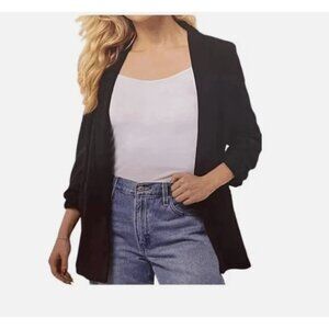Dakota Blue Women's Crepe Blazer (Black, X-Large)